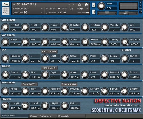 Sequential Circuits Six-Track / Max Kontakt interface